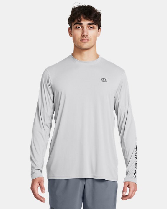 Men's UA Fish Pro Long Sleeve in Gray image number 0